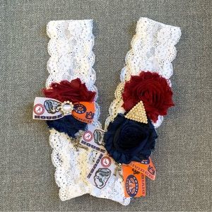 Lace Wedding Garter Set PLUS SIZE Alabama Auburn House Divided Garters